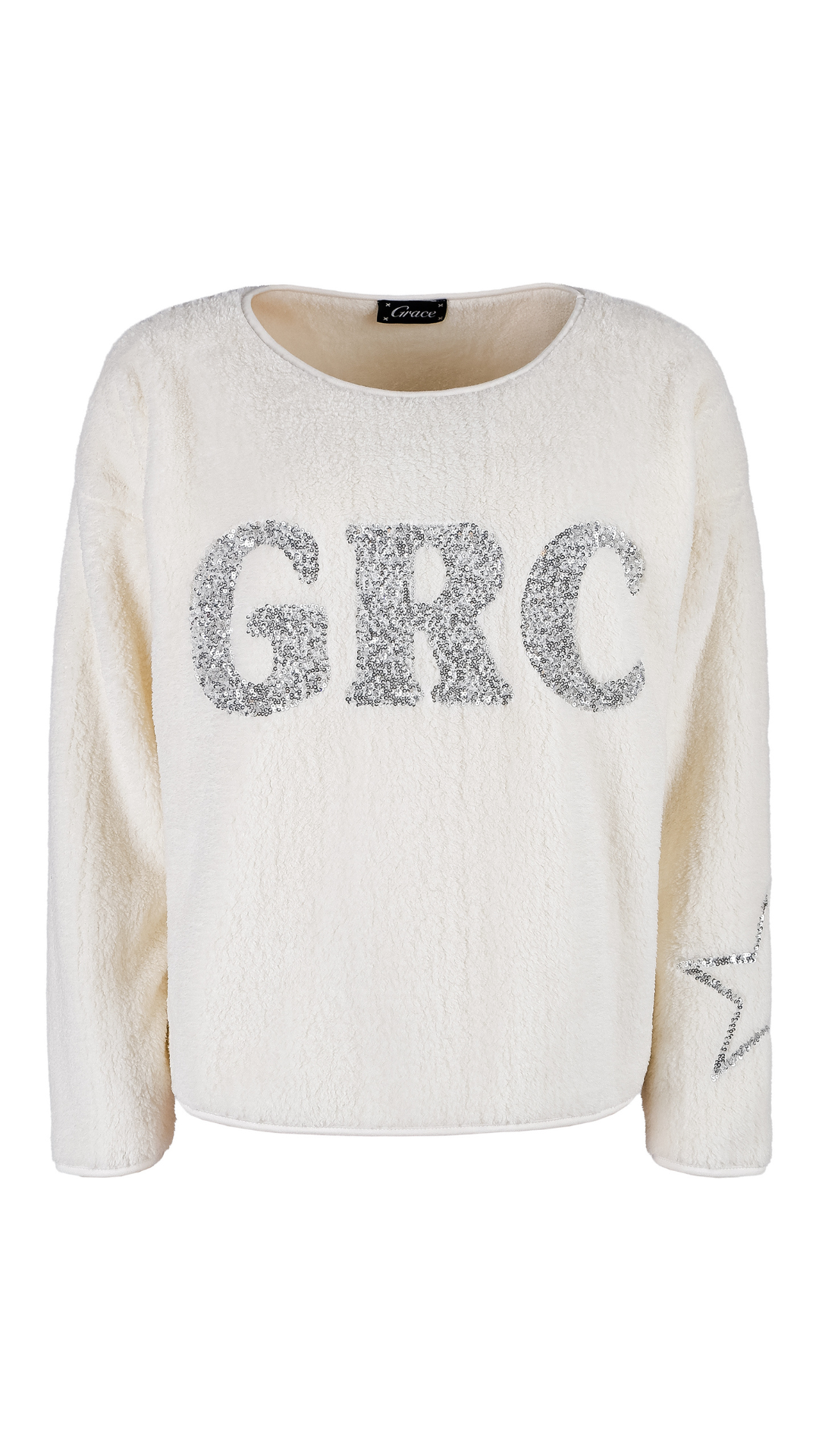 Grace NEU Teddy Sweatshirt "GRC" Weiß Nr. 436/2200