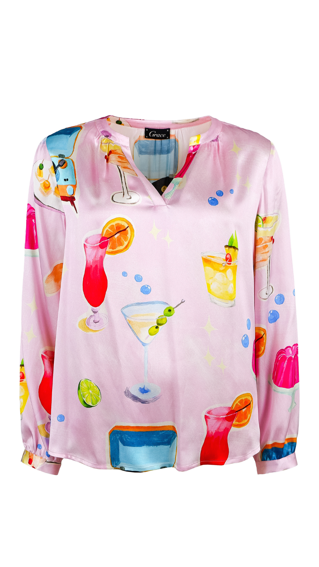 Grace NEU "COCKTAIL" Bluse Rosa Nr.436/3300